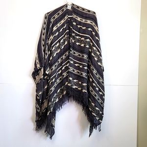Azteca Poncho Shawl One Size Fits All